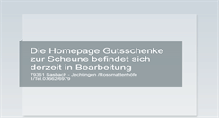 Desktop Screenshot of gutsschenkezurscheune.de
