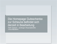 Tablet Screenshot of gutsschenkezurscheune.de